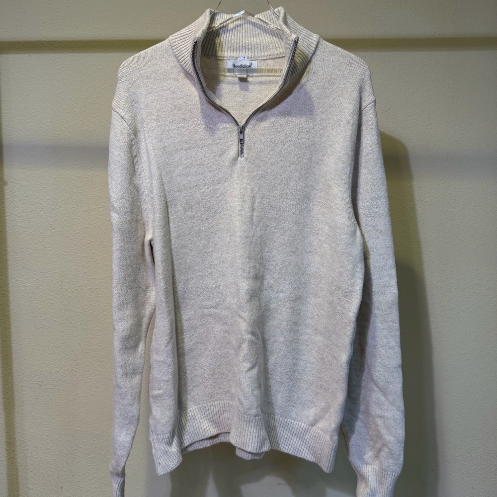 Goodfellow & Co Men's Light Gray Zip-Up Sweater